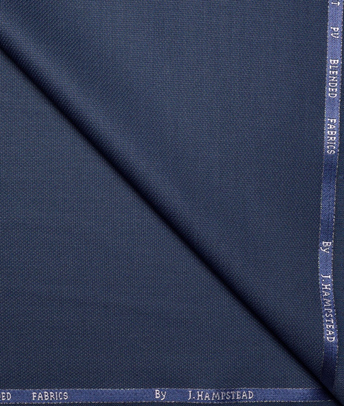 J.Hampstead Structured Polyester Viscose Suiting Fabric (Dark Royal Blue) J.Hampstead Structured Polyester Viscose Suiting Fabric (Dark Royal Blue)