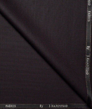 J.Hampstead  Structured Polyester Viscose Suiting Fabric (Dark Wine)