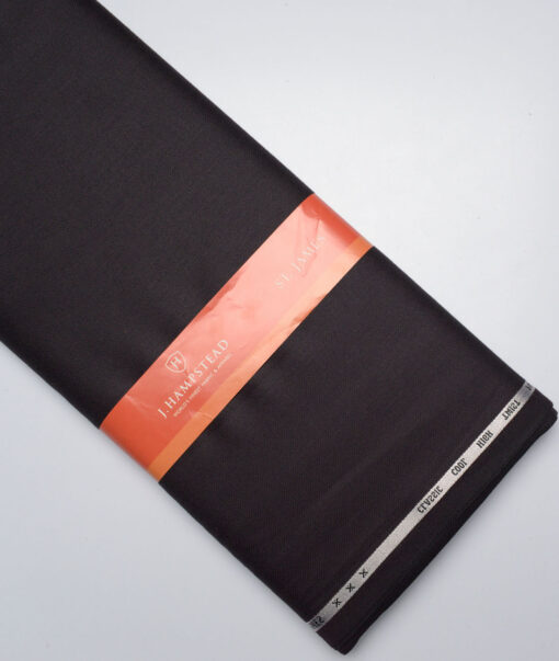 J.Hampstead  Structured Polyester Viscose Suiting Fabric (Dark Wine)