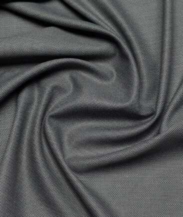 J.Hampstead  Structured Polyester Viscose Suiting Fabric (Grey)