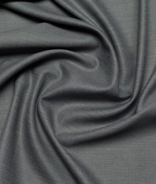 J.Hampstead  Structured Polyester Viscose Suiting Fabric (Grey)