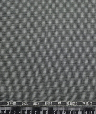 J.Hampstead  Structured Polyester Viscose Suiting Fabric (Grey)