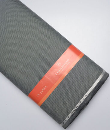 J.Hampstead  Structured Polyester Viscose Suiting Fabric (Grey)