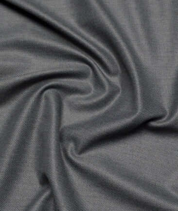 J.Hampstead  Structured Polyester Viscose Suiting Fabric (Grey)