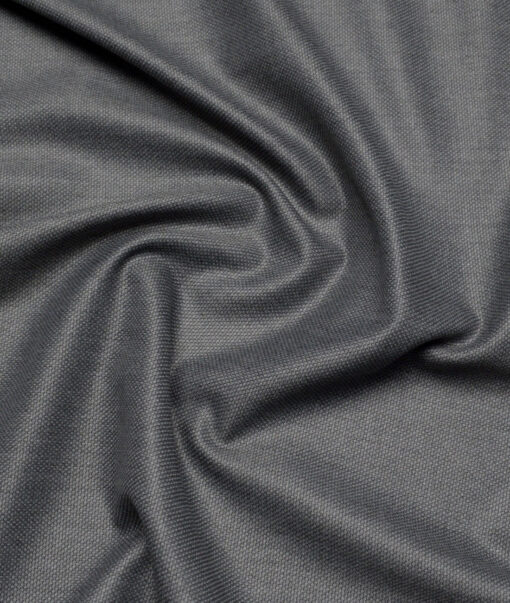 J.Hampstead  Structured Polyester Viscose Suiting Fabric (Grey)