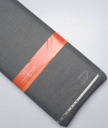 J.Hampstead  Structured Polyester Viscose Suiting Fabric (Grey)