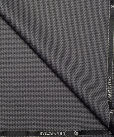 J.Hampstead  Structured Polyester Viscose Suiting Fabric (Grey)