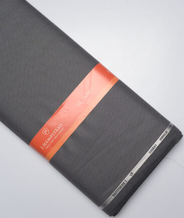 J.Hampstead  Structured Polyester Viscose Suiting Fabric (Grey)