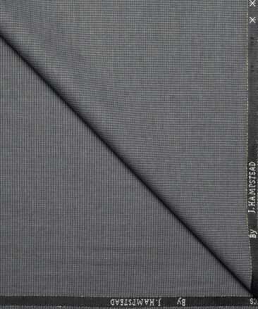 J.Hampstead  Structured Polyester Viscose Suiting Fabric (Grey)