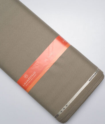 J.Hampstead  Structured Polyester Viscose Suiting Fabric (Light Brown)