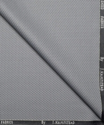 J.Hampstead  Structured Polyester Viscose Suiting Fabric (Light Grey)