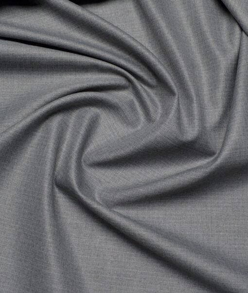 J.Hampstead  Self Design Polyester Viscose Suiting Fabric (Light Grey)