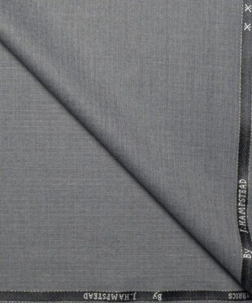 J.Hampstead  Self Design Polyester Viscose Suiting Fabric (Light Grey)