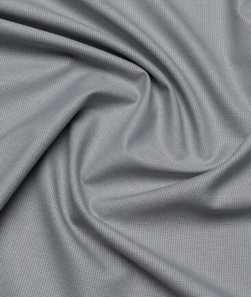 J.Hampstead  Structured Polyester Viscose Suiting Fabric (Light Grey)