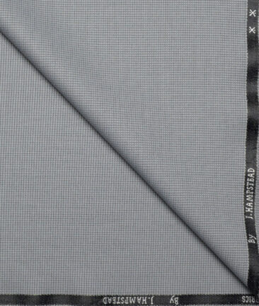 J.Hampstead  Structured Polyester Viscose Suiting Fabric (Light Grey)