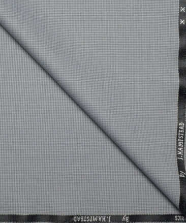 J.Hampstead  Structured Polyester Viscose Suiting Fabric (Light Grey)