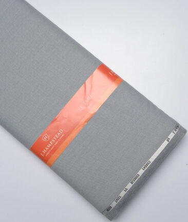 J.Hampstead  Structured Polyester Viscose Suiting Fabric (Light Grey)