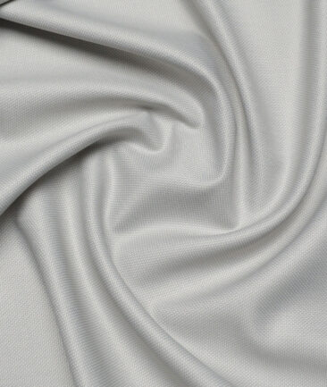 J.Hampstead  Structured Polyester Viscose Suiting Fabric (Very Light Grey)