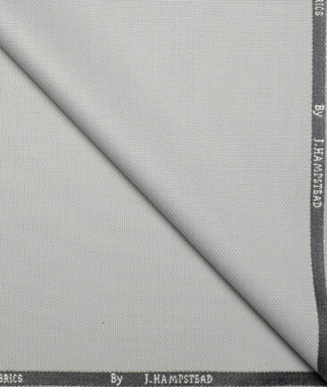 J.Hampstead  Structured Polyester Viscose Suiting Fabric (Very Light Grey)