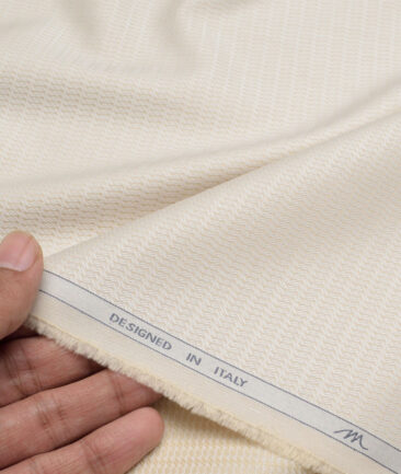 Tessitura Monti  Giza Cotton Structured Shirting Fabric (Beige)
