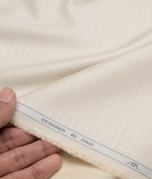 Tessitura Monti  Giza Cotton Structured Shirting Fabric (Beige)