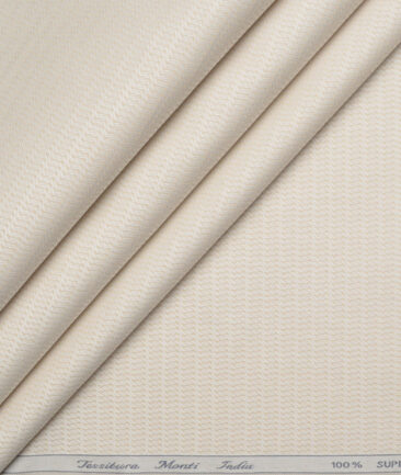 Tessitura Monti  Giza Cotton Structured Shirting Fabric (Beige)
