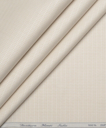 Tessitura Monti  Giza Cotton Structured Shirting Fabric (Beige)