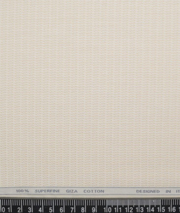 Tessitura Monti  Giza Cotton Structured Shirting Fabric (Beige)