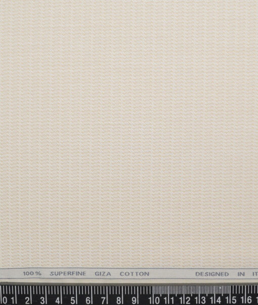 Tessitura Monti  Giza Cotton Structured Shirting Fabric (Beige)