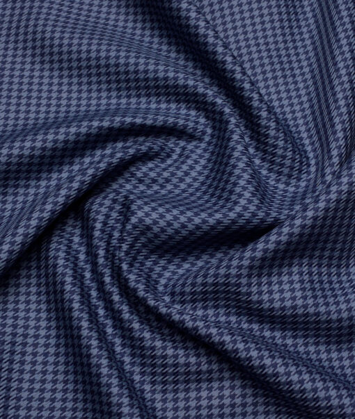 Tessitura Monti  Giza Cotton Structured Shirting Fabric (Blue)