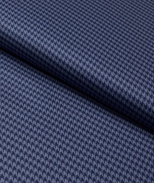 Tessitura Monti  Giza Cotton Structured Shirting Fabric (Blue)