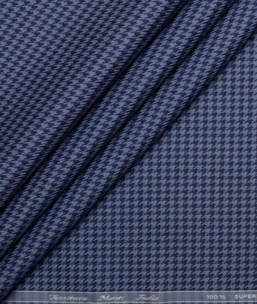 Tessitura Monti  Giza Cotton Structured Shirting Fabric (Blue)