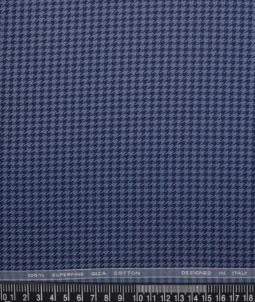 Tessitura Monti  Giza Cotton Structured Shirting Fabric (Blue)