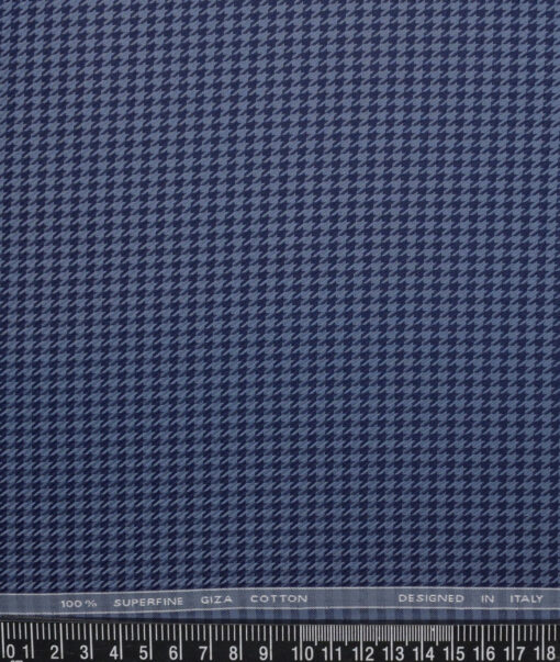 Tessitura Monti  Giza Cotton Structured Shirting Fabric (Blue)