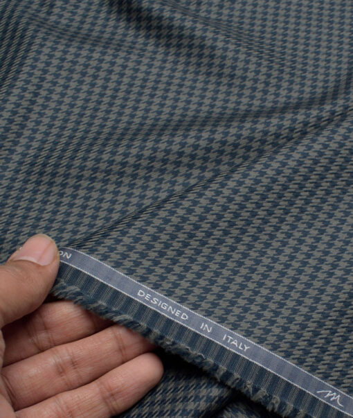 Tessitura Monti  Giza Cotton Structured Shirting Fabric (Dark Sea Green)