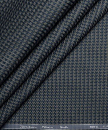 Tessitura Monti  Giza Cotton Structured Shirting Fabric (Dark Sea Green)