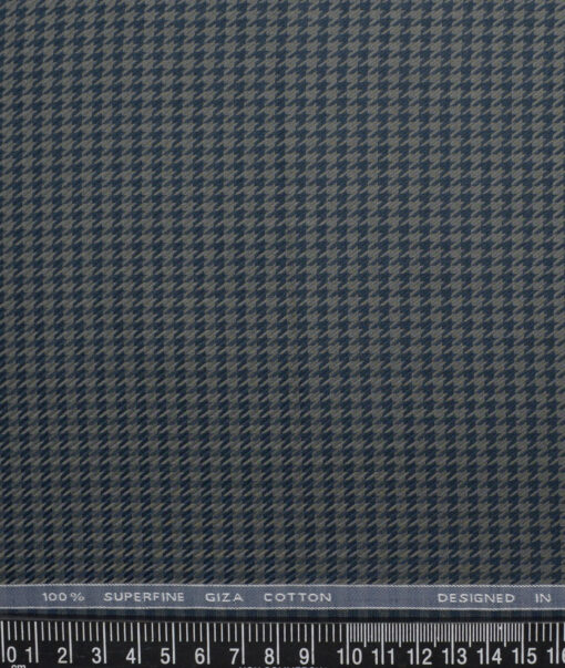 Tessitura Monti  Giza Cotton Structured Shirting Fabric (Dark Sea Green)
