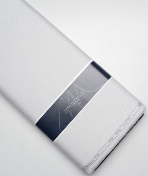 Tessitura Monti  Giza Cotton Structured Shirting Fabric (Light Grey)