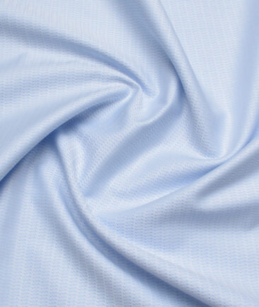 Tessitura Monti  Giza Cotton Structured Shirting Fabric (Sky Blue)