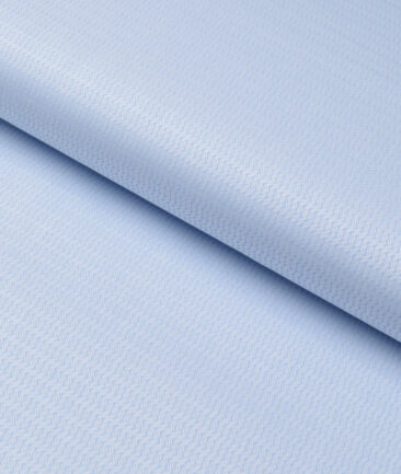 Tessitura Monti  Giza Cotton Structured Shirting Fabric (Sky Blue)