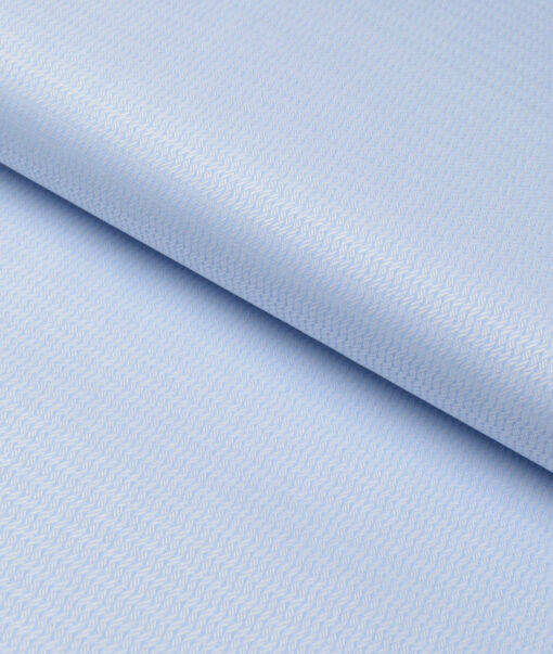 Tessitura Monti  Giza Cotton Structured Shirting Fabric (Sky Blue)