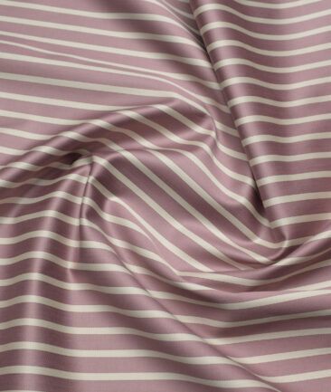 Tessitura Monti 2 Ply 70's Giza Cotton Striped Shirting Fabric (Onion Purple)