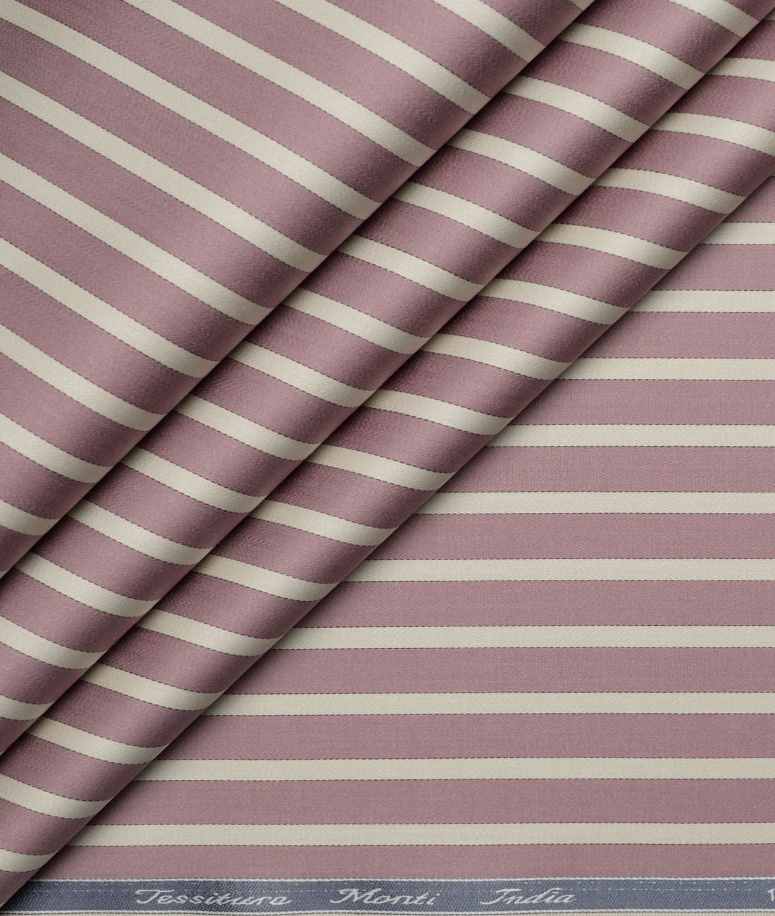 Tessitura Monti 2 Ply 70's Giza Cotton Striped Shirting Fabric (Onion Purple) Tessitura Monti 2 Ply 70's Giza Cotton Striped Shirting Fabric (Onion Purple)