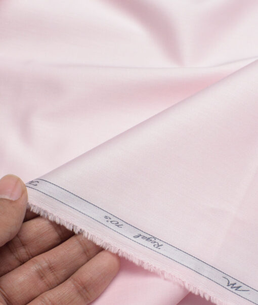 Tessitura Monti 2 Ply 70's Giza Cotton Solids Shirting Fabric (Pink)
