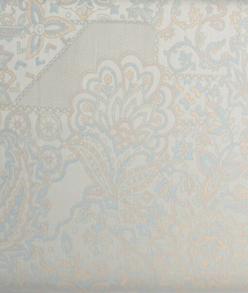 Tessitura Monti  Giza Cotton Self Design Shirting Fabric (Cream & Grey)