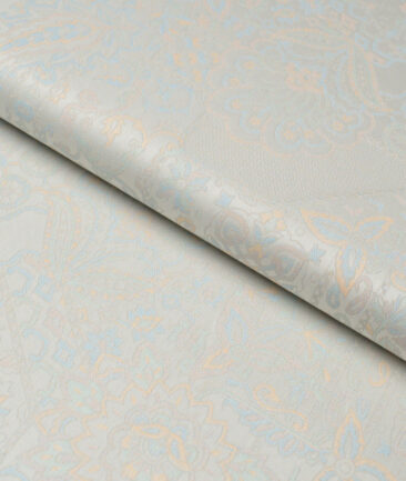 Tessitura Monti  Giza Cotton Self Design Shirting Fabric (Cream & Grey)