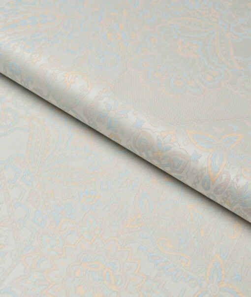 Tessitura Monti  Giza Cotton Self Design Shirting Fabric (Cream & Grey)