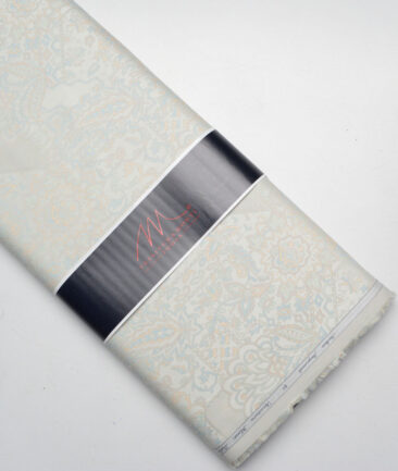 Tessitura Monti  Giza Cotton Self Design Shirting Fabric (Cream & Grey)