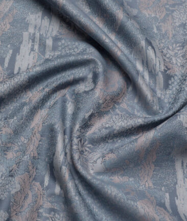Tessitura Monti  Giza Cotton Self Design Shirting Fabric (Grey)