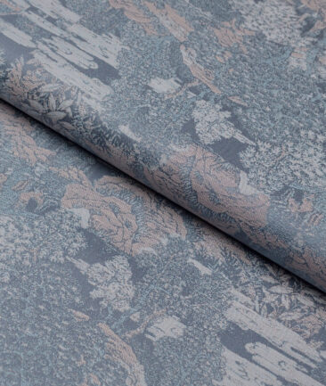 Tessitura Monti  Giza Cotton Self Design Shirting Fabric (Grey)